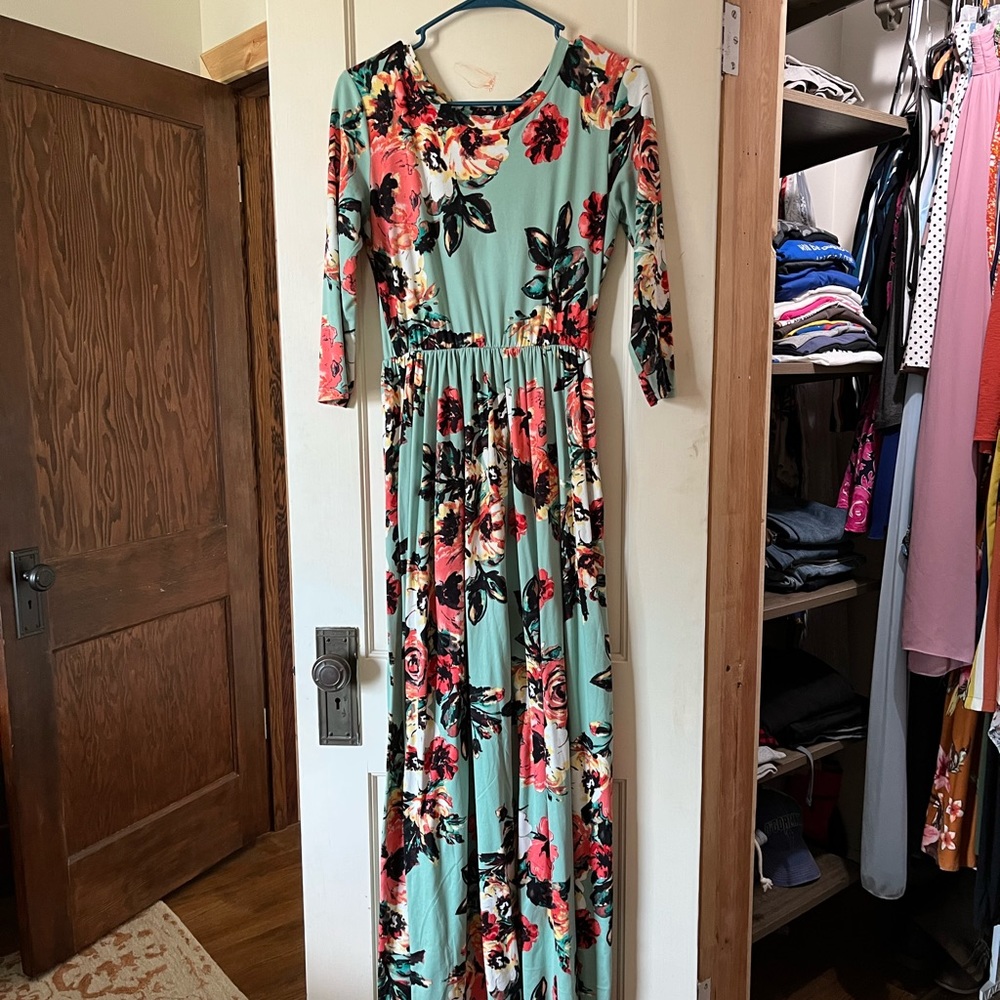 Floral Maxi Dress with pockets
